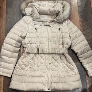 Laundry By Shelli Segal Tan Quilted Puffer Jacket in size XL